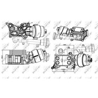 NRF 31326 ÖLküHler Filter GehäUse FüR Opel Astra H Corsa D Fiat Punto EVO 1.3 D
