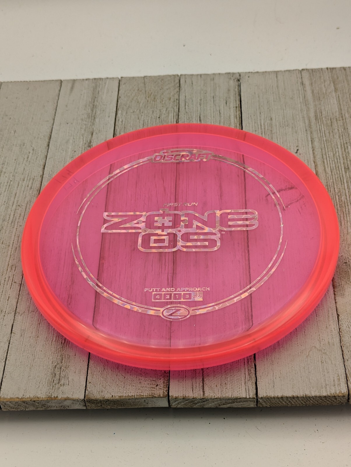 New Discraft First Run Z-Line Zone OS Golf Disc 174 Grams FLOWER Stamp