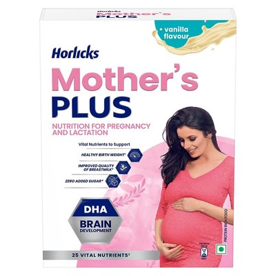 Horlicks Mother's Plus Vanilla 400g Refill, No Added Sugar