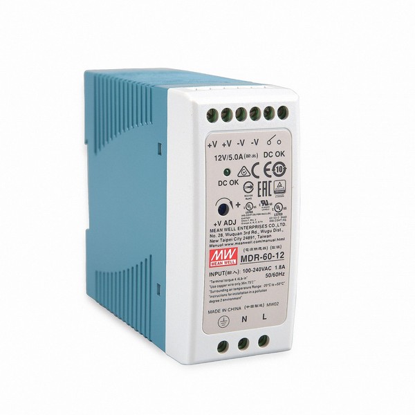12V Hutschienen-Netzteil (Din-Rail) MDR-60-12 Snt Din-Schiene 12V/DC/0-5A/ 60W-image