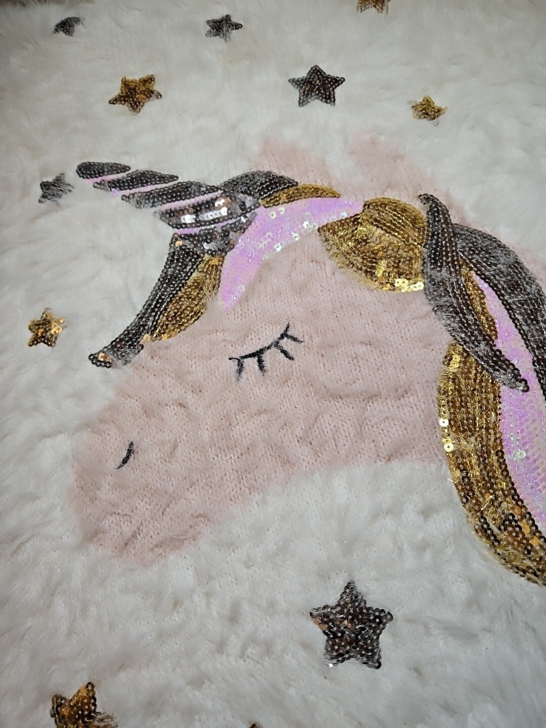 F&F CHRISTMAS JUMPER fluffy sequin UNICORN UK20 Will Fit 18,20,22 eBay