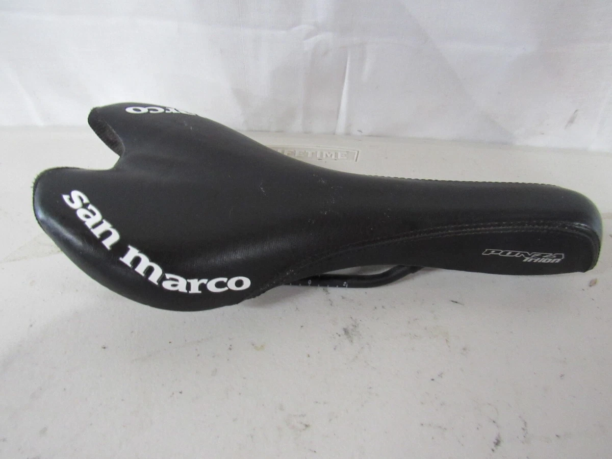 Selle San Marco Trilon Ponza Saddle Black 254g Cr Mo rails 130 mm x 260 mm