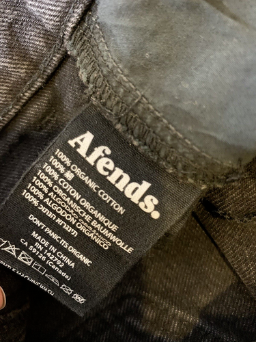 Afends pantaloncino donna 26 nero denim taglio 100% cotone biologico shelby - Foto 2 di 11