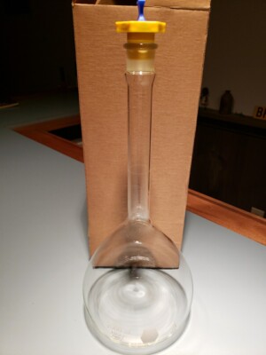 Kimble Kimax 28014P- 2000 mL Volumetric Flask w/ Stopper Class A