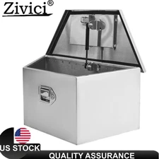 26"x12"x12" Aluminum Trailer Tongue Tool Box Truck Pickup RV Storage Tool Box