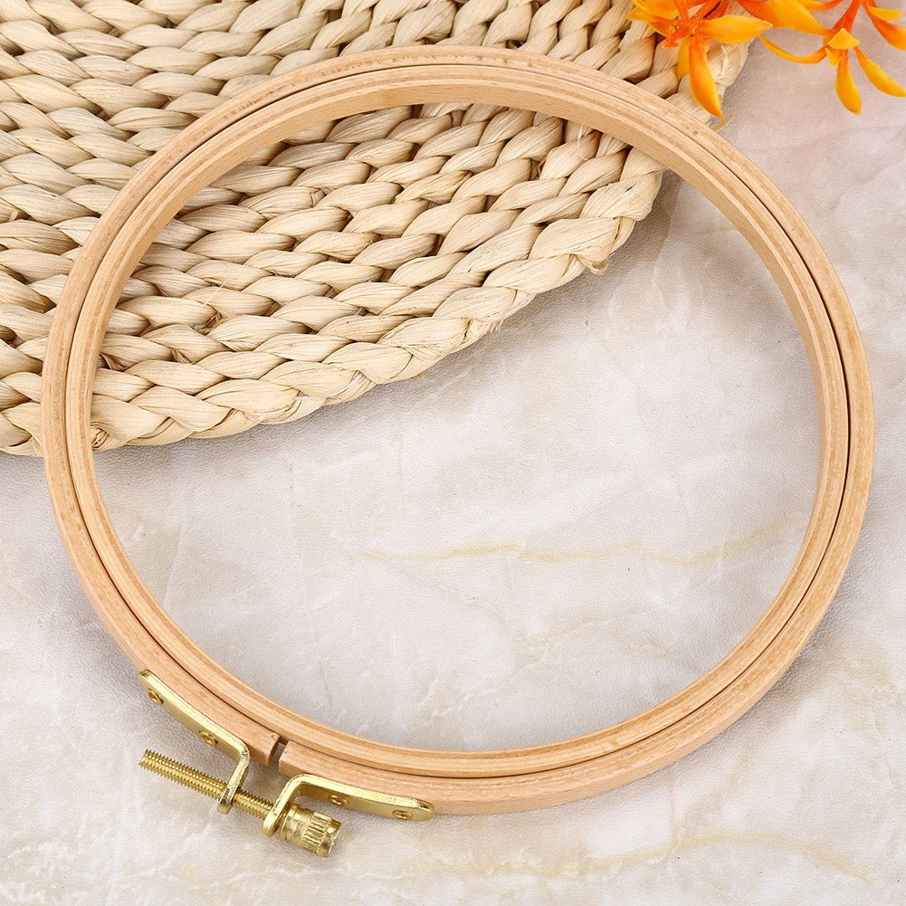 Hand Embroidery Hoop Wooden Circle Frame For Cross Stitch Embroider Needle BAJ