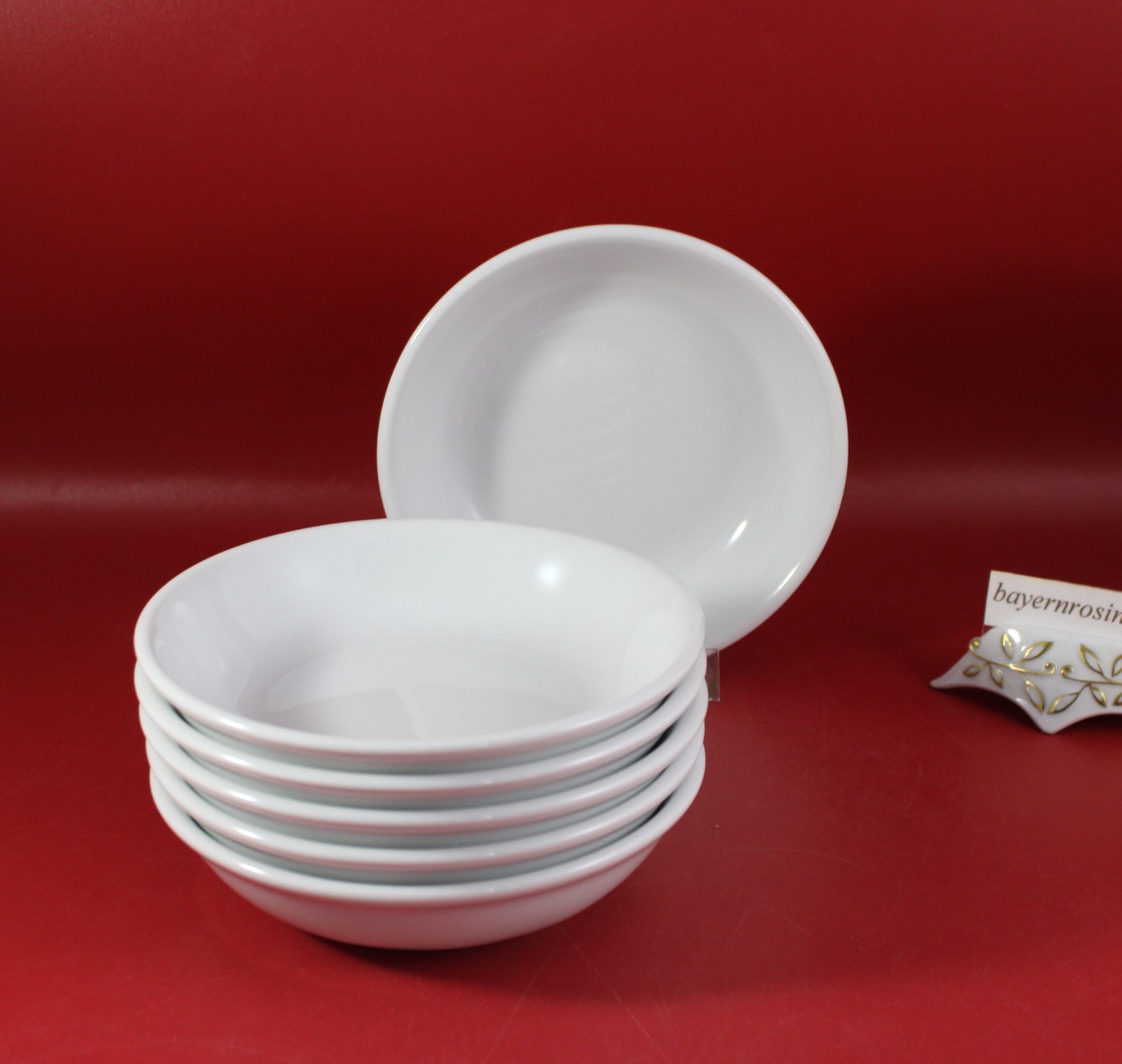 Schönwald Porzellan Form 98, 6 x Salat rund 13 cm, weiß NEU!