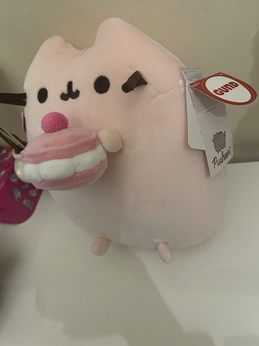 Pusheen® 9.5'' Cherry Macaron Soft Toy by GUND® Pink New With Tag - Picture 2 of 9