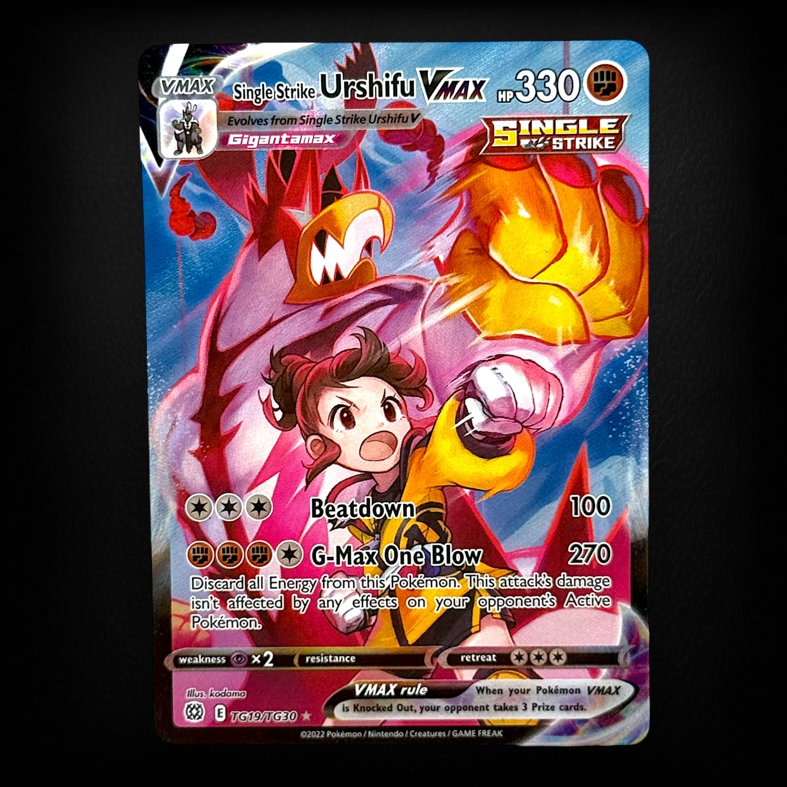 Pokemon Brilliant Stars Trainer Gallery Single Strike Urshifu VMAX TG19