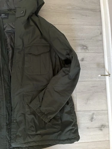 Uniqlo x Engineered Garments PUFFTECH Utility Parka Jacket Mens XL Olive Green image 3