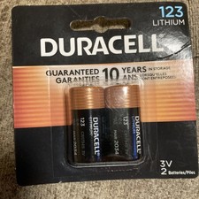 2-Pack Duracell 123 Lithium 3V Photo Battery Expires March 2034