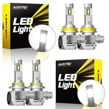 4x AUXITO 9005 H11 LED Headlight High Low Beam Bulb Kit 6000K Super White Bright