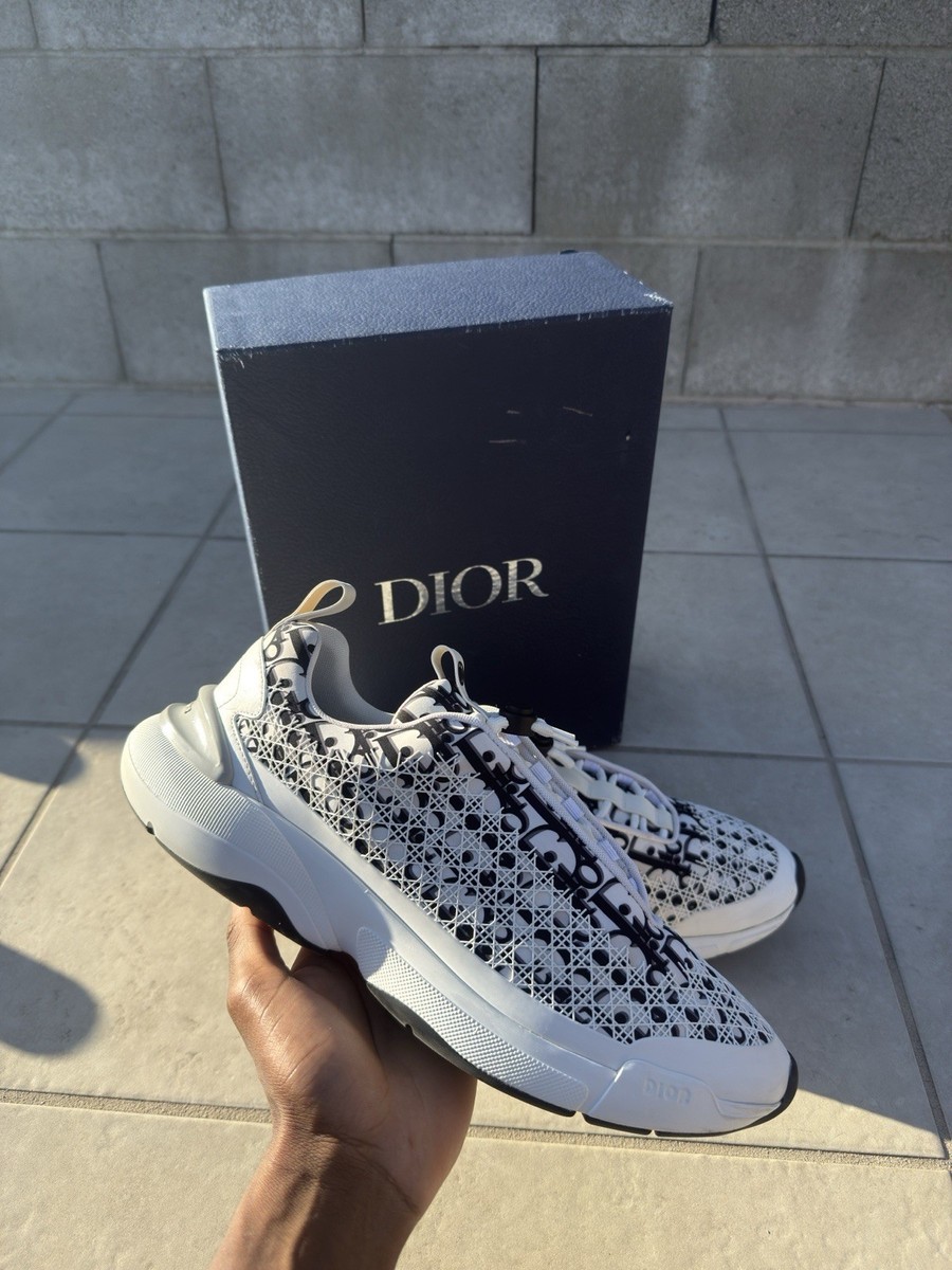 US Mens Size 13 Dior B24 Oblique White Cannage USED | eBay