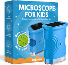 Digital Microscope for Kids 4K 1000x Zoom with 2.0" IPS Screen - Handheld Pock