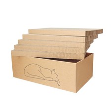 5 Packs in 1 Cat Scratch Pad with Box for Indoor Cats, Larger-Sized Durable R...