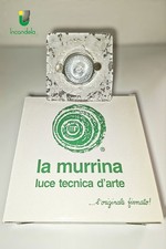 Faretto da incasso in vetro di murano LA MURRINA quadrato foglia bianca