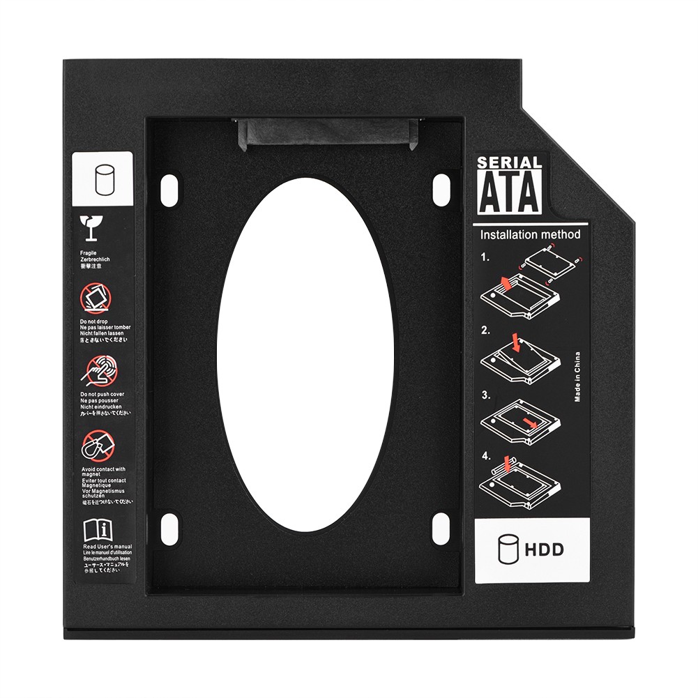 Hot (9.5mm)AMONIDA HDD SSD Adapter Optical DVD Adapter HDD Caddy 2.5 Enclosure