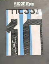 LIONEL MESSI Back Signed Argentina Home Jersey Authenticated by Icon coa