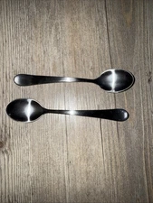 Set of 2 Vintage Gourmet Settings 18/10 Stainless Baby Toddler Spoons Balanced