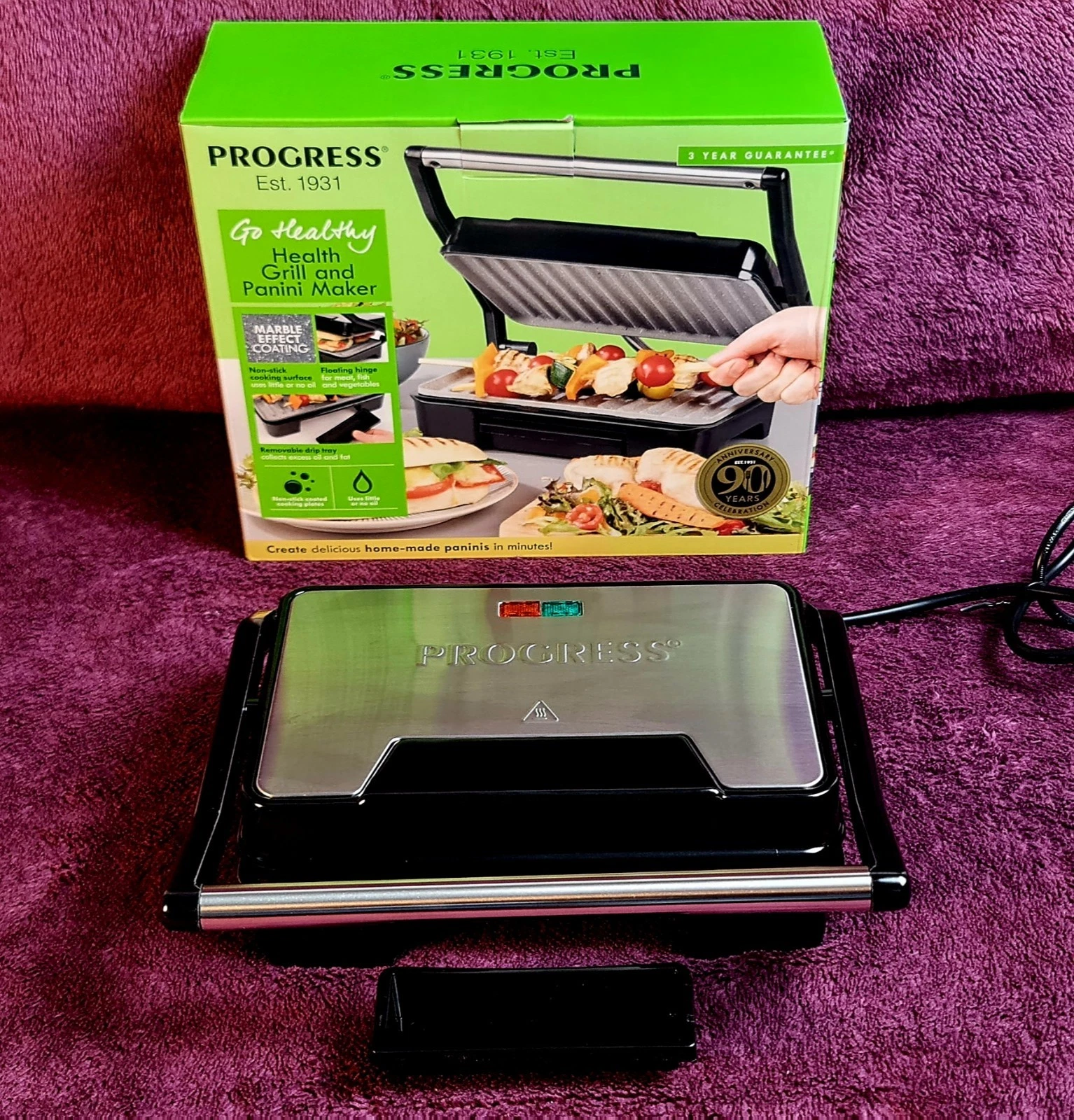 Progress Go Healthy Electric Grill & Panini Maker Similar To George Foreman
Opens in a new window or
