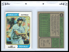 1974 Topps #390 Lou Piniella Royals - Variation - Name is darker and font diff.