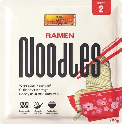 LKK Ramen Noodles 180g | RAMEN Nudeln für Ramen-Suppen, Stir Fry Pfannengerichte