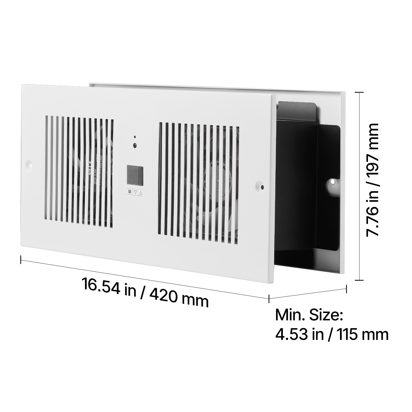 4 Inch Room to Room Fan 2-in-1 300 CFM Through Wall Fan Remote Control