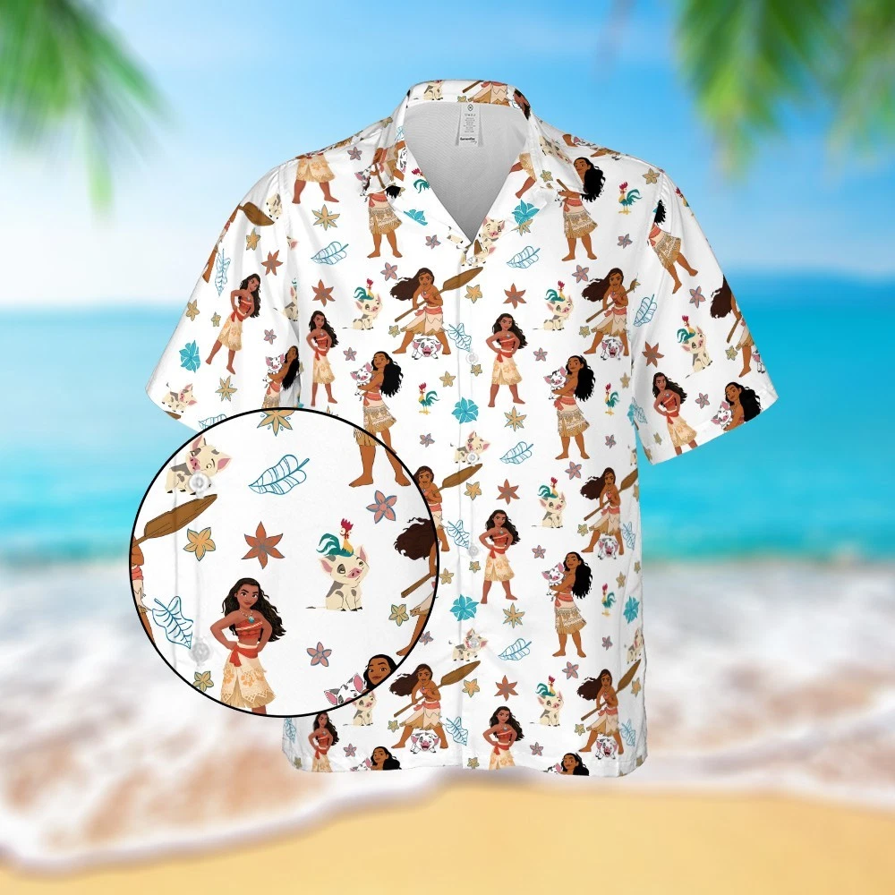 Moana Hawaiian Shirt Button Down Shirt