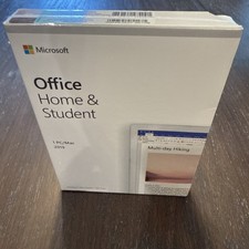 Sealed New Microsoft Office Home Student 2019 ONE Device Key Windows PC Mac