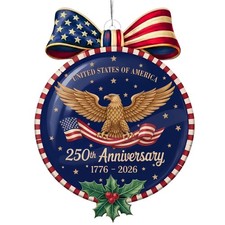 United States 250th Anniversary Ornament, Patriotic Eagle Christmas Ornament,...