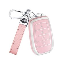 Key Fob Cover for Toyota Soft TPU Car Smart Keys Case Accessories Fit for Pink