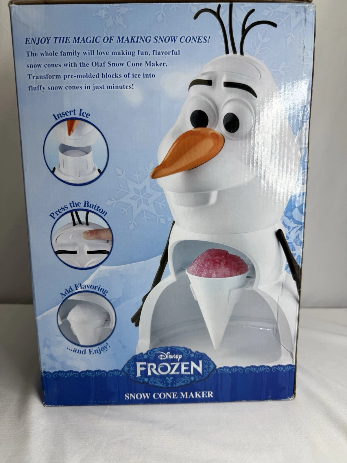 NEW Disney Frozen Olaf Snow Cone Maker - Fluffy Snowcone Machine