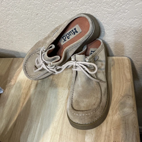 Mudd Women's Y2K 90s Chunky Platform Leather Mules Clogs Size 7.5 W - Picture 1 of 6