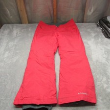 Columbia Snow Pants Womens Large Pink Insulated Waterproof Winter Outdoor 27x30