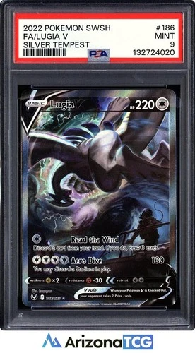 Pokemon 2022 Lugia V 186/195 Alt Art Silver Tempest PSA 9
