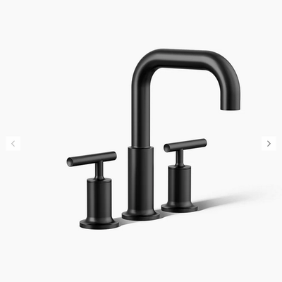 #ad Kohler K T14428 4 BL Purist® Deck mount Bath Faucet Trim Lever Handles Matte Blk $375.00