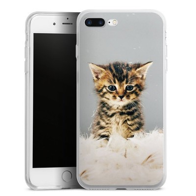 Handyhülle für Apple iPhone 8 Plus Feder Haustier Katze