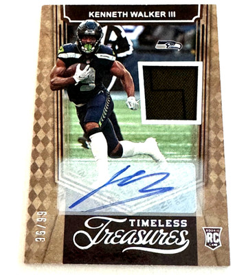 2022 Chronicles - Timeless Treasures Kenneth Walker III #TT-KEW Patch Auto /99