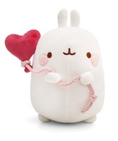 Kuscheltier Molang 12Cm Weiß Mit Herzballon, Nici PlüSchfigur, Geschenkidee