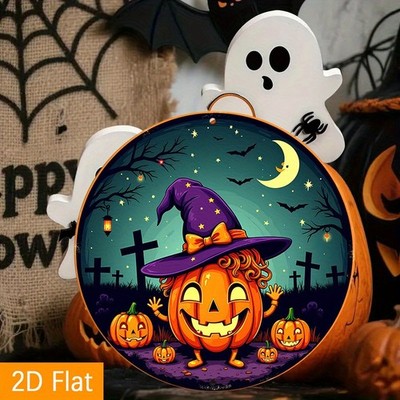 8'' Halloween Pumpkin Witch - Coffee Shop Party Decor
