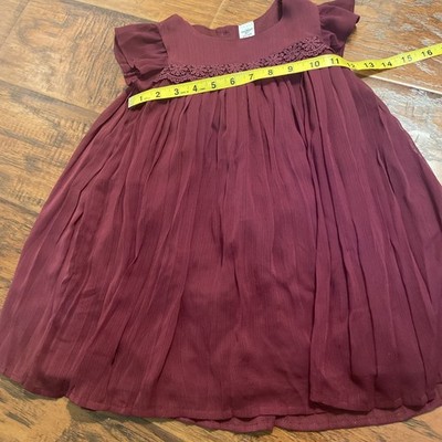 Osh Kosh Girl s Maroon 3 T Layered Dressy Dress
