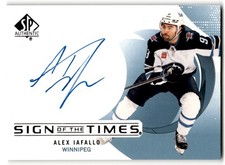 Alex Iafallo 2024-25 SP Authentic Sign of the Times Auto #SOTT-AI Winnipeg Jets
