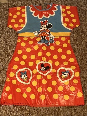 Ben Cooper Disney 70s Totally Minnie Mouse Halloween Costume Vinyl dress 3-5