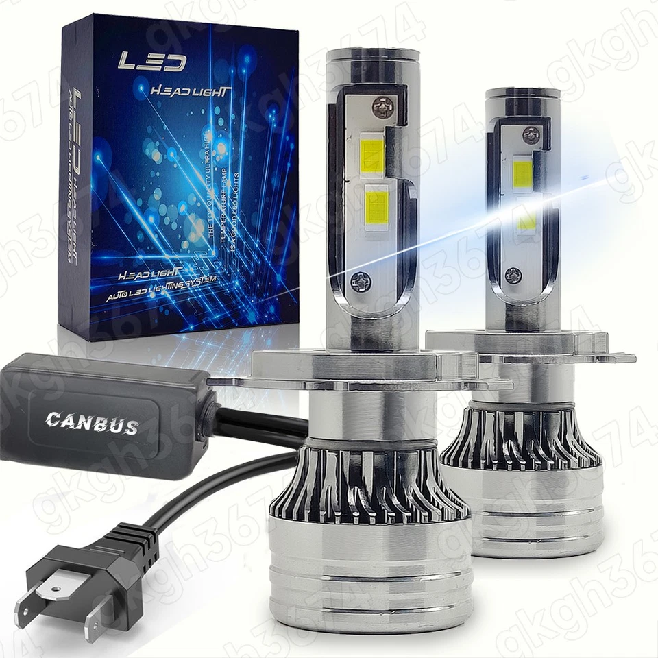 Faros LED redondos de 7 pulgadas lente de vidrio y bombillas H4 EE. UU. para Ford Deluxe 1939-51 Foto 3 de 4