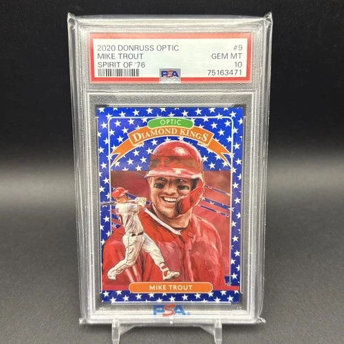 2020 Donruss Optic Spirit Of 76 Mike Trout PSA 10 GEM MINT #45/76 POP ONLY 3