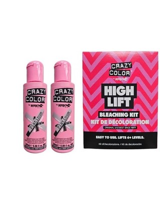 Crazy Color Semi-Permanent Conditioning Haarfarbe - 2x Platinum & Bleaching Kit.