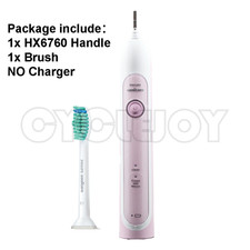 Philips Sonicare HealthyWhite Electric Toothbrush Handle Brush HX6760 6730 Pink