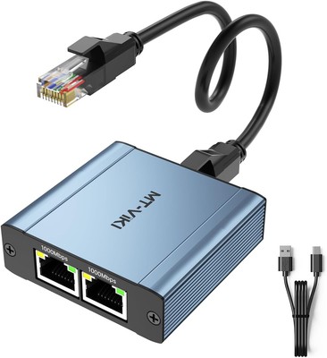 MT-VIKI LAN Splitter 1 to 2 LAN Switch 2 Port RJ45 Network Distributor Network