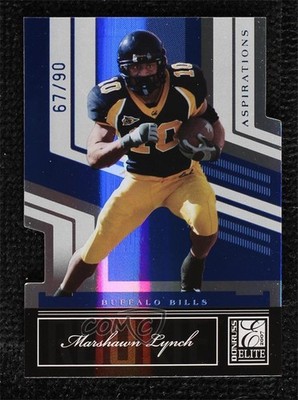 2007 Donruss Elite Aspirations Die-Cut 67/90 Marshawn Lynch #172 Rookie RC yj7