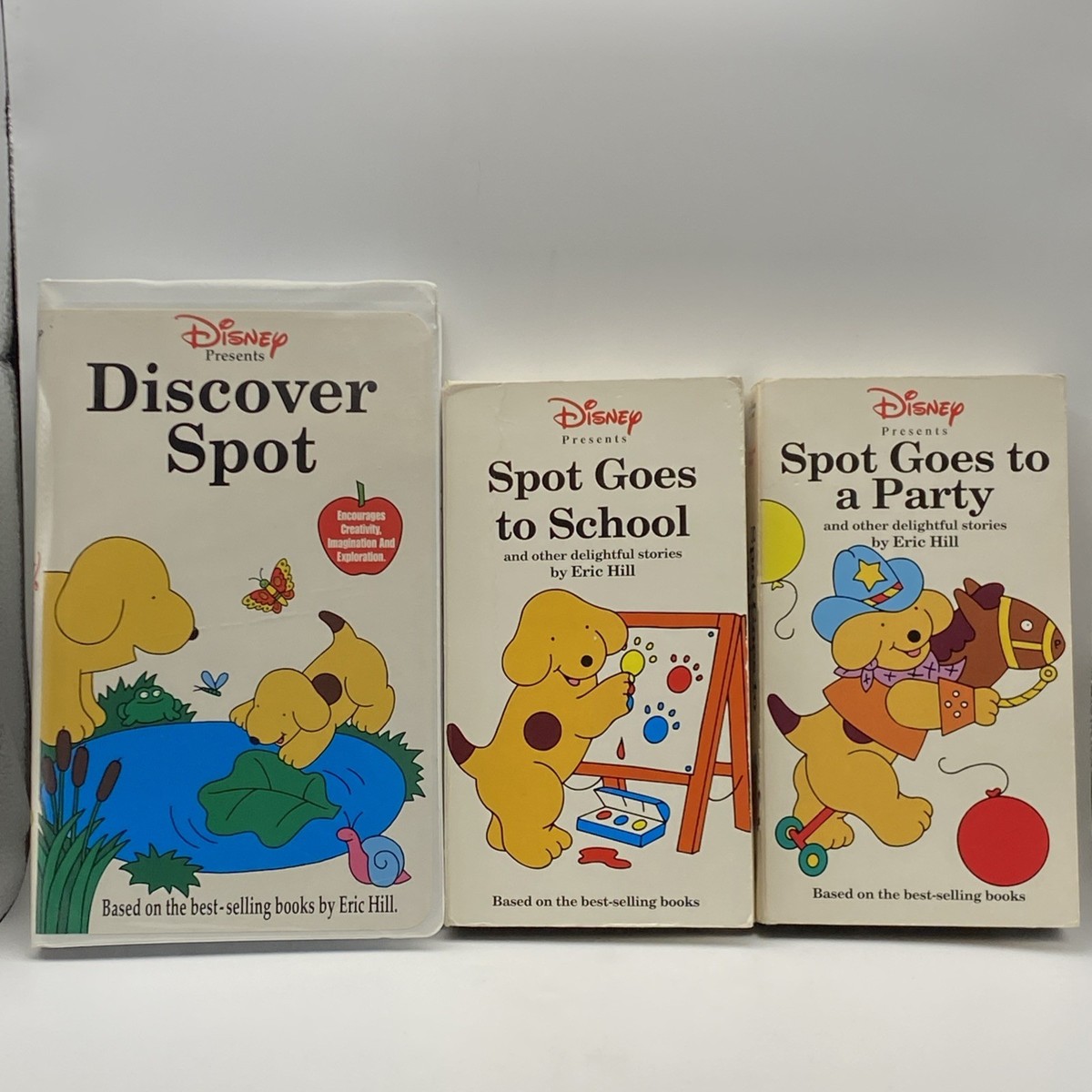 Spot VHS Disney 3 Lot-Spot Goes To a Party, School, Discover Spot